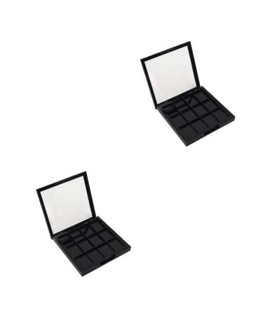 TOVINANNA Makeup Containers 2 Pcs 12 Blush for Cheeks Eyeshadow Eye Shadow Pallet Empty Sample Cosmetic Red Box Travel Acrylic