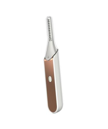 Healeved Eyelash Curler Beauty Eyelash Beauty Tool Eyelash Mini Eyelash Brush Eyelash Curling Clip USB Eyelash Brush Rechargeable Eyelash Brush Eyelash Clips 14.2X2.4cm Golden