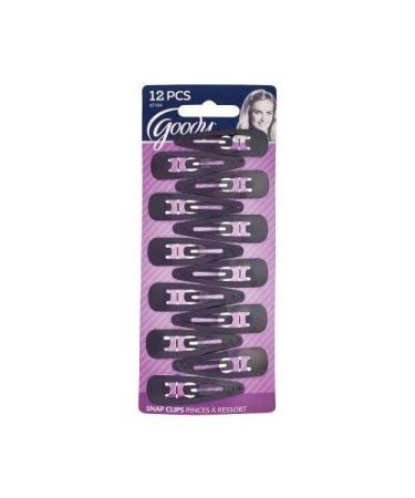 Goody WoMens Classics Contour Clips Black 12 Count
