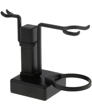 Shop Men's Black Alloy Shaving Brush Bowl Stand Set - Stylish Mug Cup Rack Holder for a Perfect Shave | International Shipping Available - Buy Online on GoSupps.com