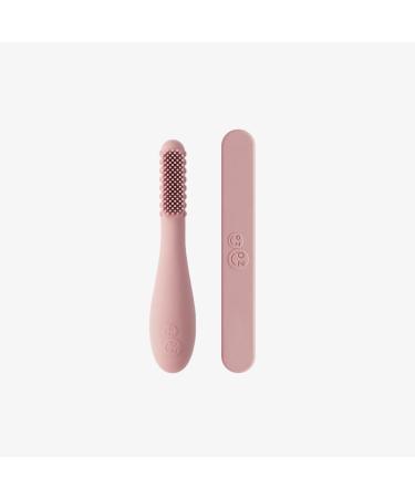 ezpz Baby-Led Toothbrush + Tongue Depressor - (Blush)