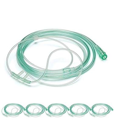 5 Pack Soft Oxygen Cannulas and 7’ Delicate Tubing with Standard Connection – Gentle Airway Management 5 Count (Pack of 1)