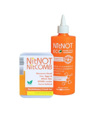 NitNOT Bundle - Nit Comb & NitNOT Head lice serum- As Seen on TV Serum & Metal Comb