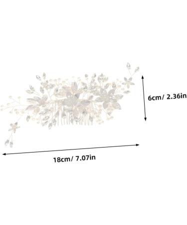 Didiseaon Wedding Hair Accessories Hair Pin Hair Clip Tiara Hair Barrettes Hair Comb Clip Girl Headpiece Decorative Hair Combs Flower Hair Comb Bride Rhinestones Hair Piece Pearl - Buy Online on GoSupps.com