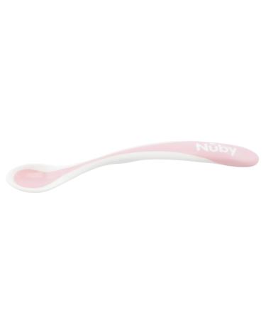 Nuby Soft Rim Heat Sensitive Spoon - Safe for Hot Foods - 4 Pack Pink - Ideal for 3+ Months Babies - International Shipping Available - Buy Online on GoSupps.com
