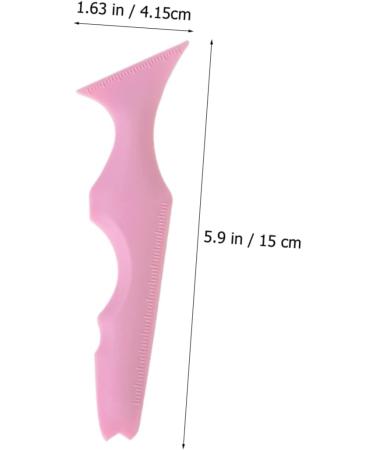 Housoutil 2pcs Silicone Beauty Ruler Silicone Molds Eyebrow Template Angled Eyebrow Stencils Eyebrow Trimming 15X4.15CM Pink-1 - Buy Online on GoSupps.com