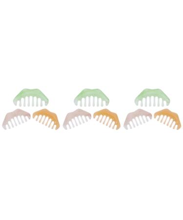 Frcolor 9 Stk Massagekamm Household Wiper Glothing Hair Cam Gua Sha Kamm Hairwet For Men Bottle Sterilizer Gusha Massagger Valentine's Day Guasha-Kamm H lzerner Kamm Jade Harz Mann