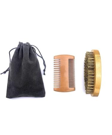 Ailife beard brush with natural wild boar bristles for men bamboo face massage that works wonders to comb beards and mustache