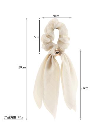 6-Piece Chiffon Floral Hair Scarf Bow Scrunchies Set for Women and Girls - Buy Online on GoSupps.com