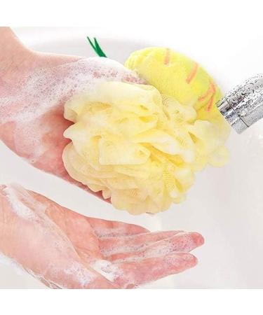 Yellow Pineapple Bath Puff | Soft Foam Shower Scrubber | Loofah Sponge for Adults - Perfect Body Cleaning Accessory - Buy Online on GoSupps.com