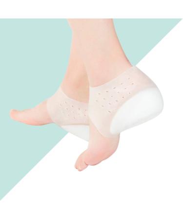 SUPVOX Silicone Gel Height Increase Insoles - Soft Heel Lift Pads for Women Men (4.5cm) White - Buy Online on GoSupps.com