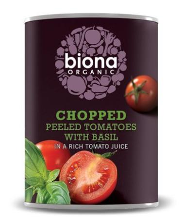 Biona Org Chopped Tomato and Basil (3 x 400 g)