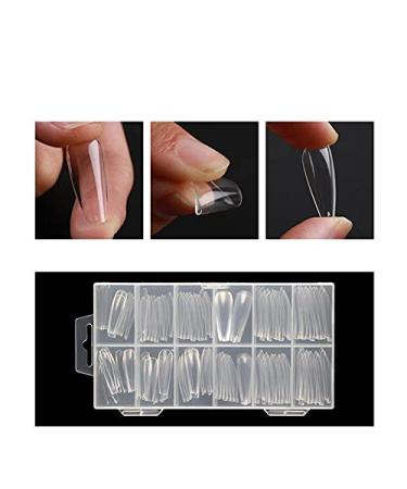 120 Pieces Acrylic Nail Tips - Natural Artificial False Nails with Clear Box for Perfect Manicures - Buy Online on GoSupps.com