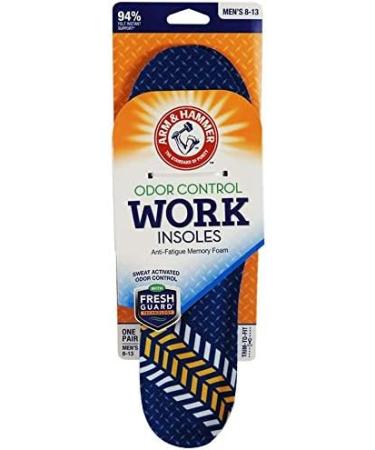 Arm & Hammer Memory Foam Work Insoles Men's Sizes 8-13 - 3 Pack (1 Pair each) - Buy Online on GoSupps.com