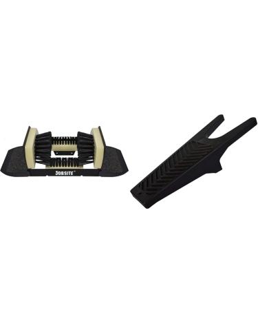 Jobsite Boot Scrubber - Outdoor Shoe Scraper Cleaner Brush - Extra Wide + Jobsite Boot Puller - Shoe & Boot Remover Boot Scrubber + Boot Puller Multi