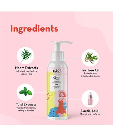 Tea Tree Oil & Neem Intimate Wash for Women | 100ml | pH Balanced, Soothes Itching | Vegan, Paraben-Free - Buy Online on GoSupps.com