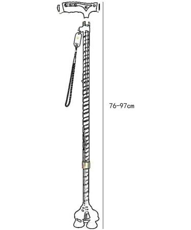 Crutch Elderly People Auxiliary Four-Jaw Assist Cane Rotate Four Feet Telescopic Walking Stick Ltifunction Non-Slip Family Selfless dedication - Buy Online on GoSupps.com