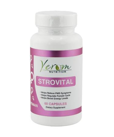 Strovital - Female Cycle Regulator - Relieve PMS Symptoms and Menopause Discomfort - 60 Capsules