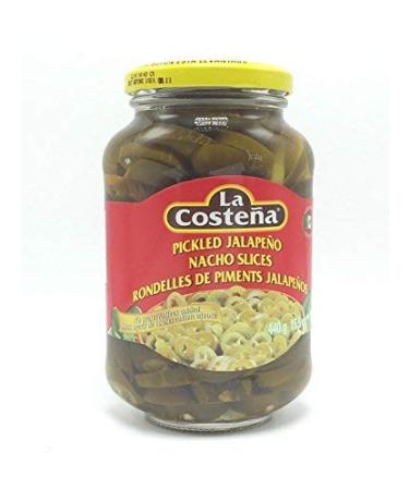 La Costena Pickled Jalapeno Nacho Slices 15.5 Oz (Pack of 3)