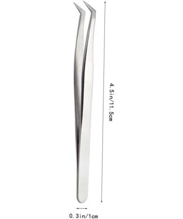 Frcolor 2pcs Curved Lipped Eyelash Extension Tweezers - Professional Angled Lash Curlers & Salon Accessories for Perfect Fake Eyelashes - Buy Online on GoSupps.com