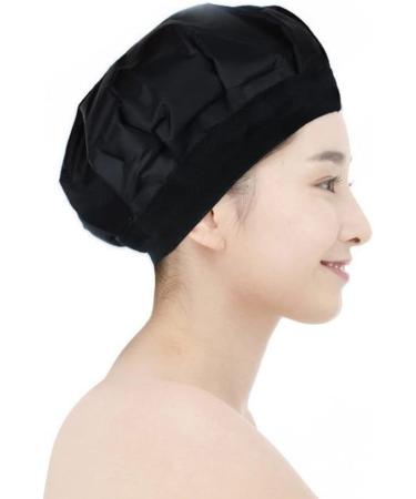 Dyeulget Conditioning Microwavable Heat Hat - Thermal Hat for Hair Spa - Thermal Gel Hat Hair Care Hat for Spa Care at Home Cordless Hair Steamer Hat Black - Buy Online on GoSupps.com