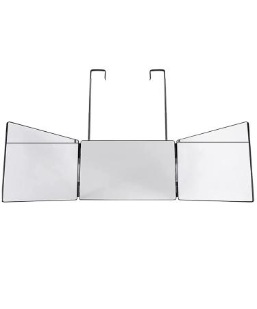 Cut 360 degrees of mirror hair yourself 3-way mirror shaving mirror for hair cutting 360 Mirror self-haircut and styling shaving mirror and make-up with height-adjustable telescopic hooks