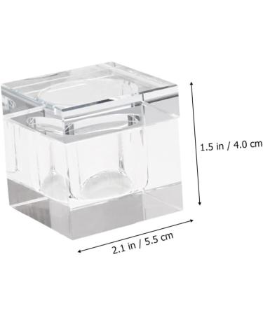 POPETPOP 2pcs nail art crystal cup nail powder container nail art glass cup liquid powder dappen dish glass bowl crystal cup crystal decor nail supply crystal glass with cover nail polish 5.5x5.5cmx2pcs Transparentx2pcs - Buy Online on GoSupps.com