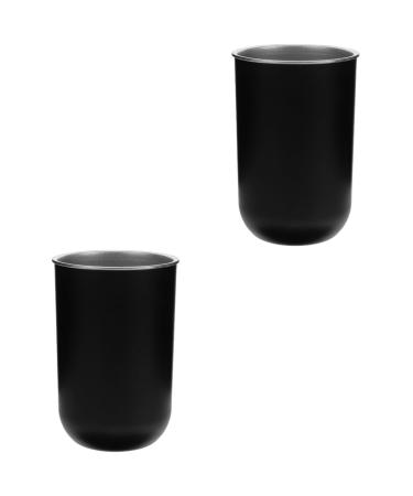 STOBAZA 2pcs Stainless Steel Cup Toothbrush Holders Bathroom Toothbrush Holder Tooth Brushing Mugs Toothpaste Cups Toothbrush Cup Bathroom Storage Cup Bathroom Supplies Wash Cups