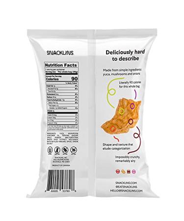 SNACKLINS Teriyaki Plant-Based Crisps - Low Calorie, Vegan, Gluten-Free Puffed Snack - 0.9oz (Pack of 12) - Buy Online on GoSupps.com