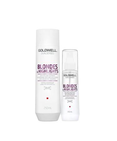 Goldwell Goldwell Dualsenses Blonde & Highlights Anti-Yellow Shampoo 250ml Brilliance Serum Spray 150ml