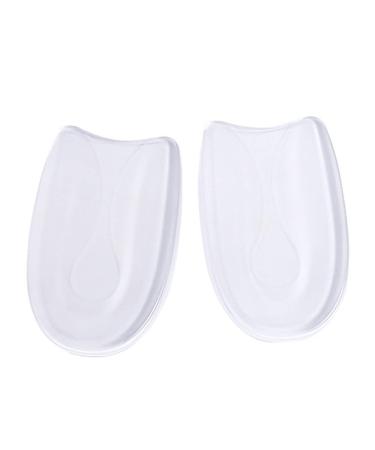 Heel Grips GEL Self-Adhesive Extra Soft Shock Absorption Cushion Liner Adult Premium Walk for Spurs and Heel Blister Prevention(Medium) Clear