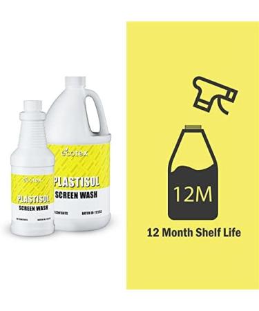 Ecotex Plastisol Screen Wash (Quart - 32oz.)- For Use in Sink and on Screen Printing Press - Degreaser and Degradant Cleaner for Screen Printing Inks - Silk Screen Ink Remover for Plastisol Ink on Mesh 32 Fl Oz (Pack of 1) - Buy Online on GoSupps.com