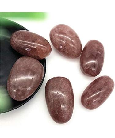 1pc Natural Strawberry Quartz Polished Palm Stone Crystal Gem Specimen Natural Stones and Minerals ERTEYIN - Buy Online on GoSupps.com