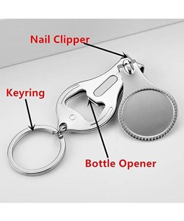 SVAASA Nail Clippers Pocket Multi Tool Nail Trimmer Key Ring Bottle Opener Keychain Trim Manicure Nail Clipper Cutter Outdoor Camp Fold Nipper - Buy Online on GoSupps.com