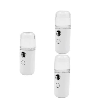 Hemoton 3 Pcs Mini Humidifier Spray Humidifier Skin Care Sprayer Nano Facial Mister Portable Humidifer White