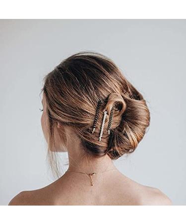 Kitsch Beaded Bobby Pins (BlackSilver) - Set of 3 for Stylish Hair Accessories - Buy Online on GoSupps.com