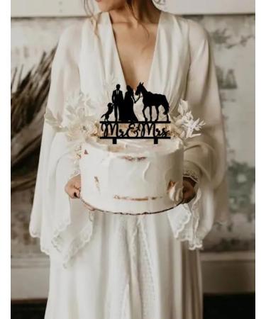 keonsatrz Horse Wedding Cake Topper Farmer Wedding Cake Topper Cowboy and Cowgirl Wedding Cake Topper Country Themed Cake Decor for Wedding Anniversary Bridal Shower Party - Buy Online on GoSupps.com