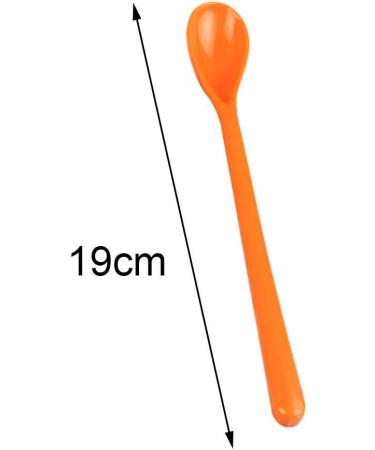 Set of 50 Hard Plastic Spoon Straws 9 Inch Detachable Straws Kitchen Utensil Stirring Spoon Coffee Spoon (Random Color) - Buy Online on GoSupps.com