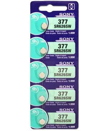 Buy Sony Battery 377 (SR626SW) - 1.55V Silver Oxide - 5 Pack | Fast International Shipping - Buy Online on GoSupps.com