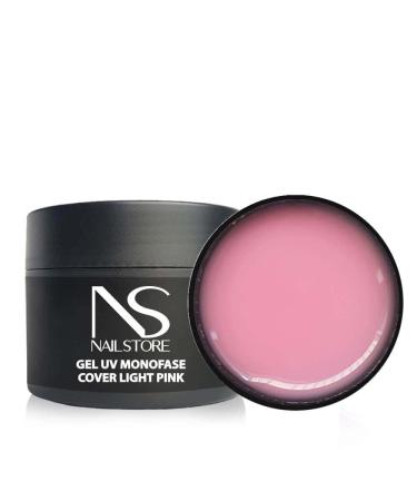 Nail Store Nailstore UV LED Gel Builder Monophasic Cover Light Pink Medium Density Self-Levelling Ideal for Baby Boomer Suitable for Recharging and Stretching with Card (30 g)