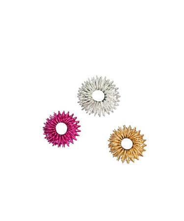 Jet Spiky Sensory Finger Rings / Acupressure Rings for Men Women Kids Stress Relief Massager 10 Pack