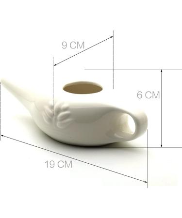 Bumdenuu 250Ml Ceramic Neti Pot Nose Cleaning Pot Durable Leakproof Spout Pot for Nasal Rinsing Nose Washing Men and Women Blue - Buy Online on GoSupps.com