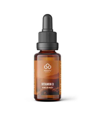 edubily nutrition edubily nutrition Vitamin D3 Drops without Vitamin K 20 ml - Cholecalciferol in MCT oil - Vegetarian - Vitamin D contributes to the normal function of the immune system bones and