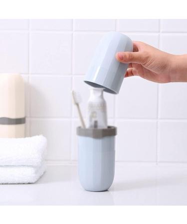 Buy Sukori Portable Toothbrush Cup - 2 Piece Travel Set for Students & Business Trips | Creative Gargle Cup (Blue) - 20.8 x 6.8 cm | International Shipping Available - Buy Online on GoSupps.com