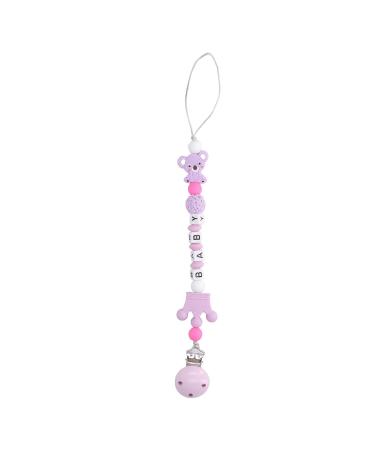 Clip Holder Teething Toy - Washable Cartoon Silicone Clip for Toddlers - Purple Shower Gift - Buy Online on GoSupps.com