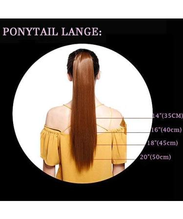 18" Ponytail Extension Human Hair Real Remy Curly Wavy #1 Jet Black (90g) - Buy Online on GoSupps.com