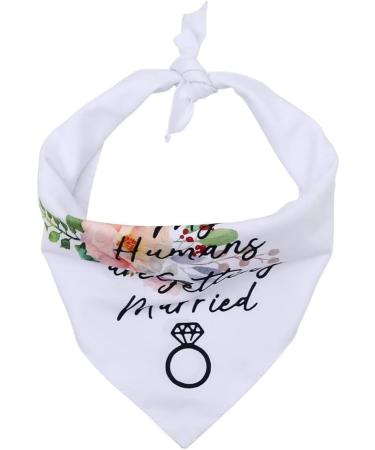 LAIYOHO Dog Bandanas My Humans are Getting Married Pet Bandanas Dog Wedding Bandana Wedding Pet Dog Bandana Scarf with Elegant Flower Leaves Diamond Patterns for Dogs Cats Lovers - Buy Online on GoSupps.com