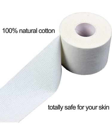 4 Roles Self-Adhesive Sports Tape 5cm x 10m - Skin-Friendly Tearable Bandage for Football Climbing & All Sports - White Sport Tapes Set - Buy Online on GoSupps.com