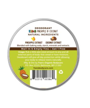 Fran's Organic Bodycare FreeMe All Natural Deodorant - Pineapple Coconut | Eco-Friendly & Chemical-Free - Buy Online on GoSupps.com
