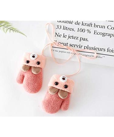 IEasey Cute Bear Baby Toddler Winter Mittens - Bear-Pink (0-3 Years) - Buy Online on GoSupps.com